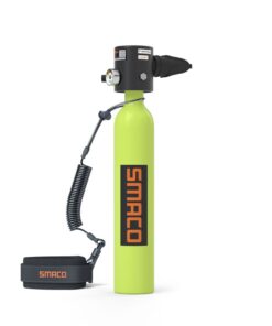 SMACO Mini Scuba Diving Tank - S300Plus 0.5l - Green, Black