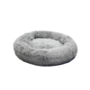 Small 50cm IREMIA Dog Bed 3.0 - Long-Fur/Flokati - Washable Zip Cover - Light-Grey