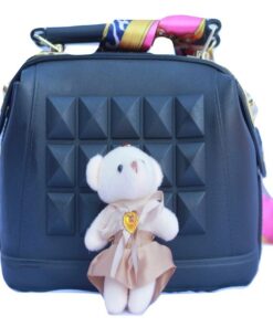 Small black luxury Polyurethane womens designer handbag shoulder bag