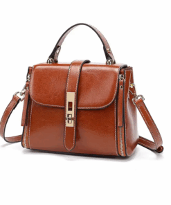Small Elegant Genuine Leather Crossbody Handbag