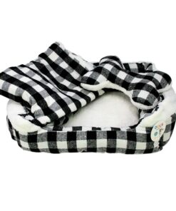 Small Pet Bed for Dog or Puppy with Toy Bone with Squeaker - Grey