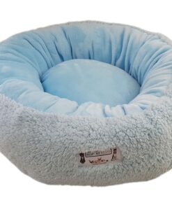 Small Pet Donut Crumple Bed - Baby Blue