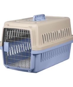 Small Pet Travel Carrier Box-M size-58x37x37cm - Grey blue