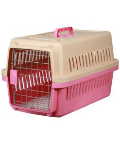Small Pet Travel Carrier Box-M size-58x37x37cm - Pink