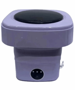 Small Portable Foldable Washing Machine With Rotary Dryer - Purple