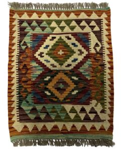Small Size Handmade Kilim Chobi Rug - 90 x 60 cm