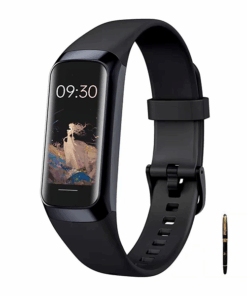 Smart Silicone Watch Fitness, Heart Rate monitor, Waterproof Wiith Apex Pen - Black