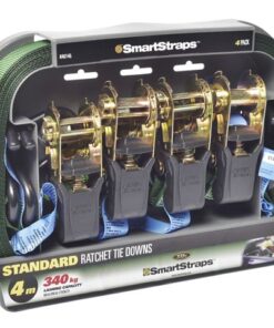 Smart Straps 4mRatchet Tie Down Pad - Green (4 Piece)