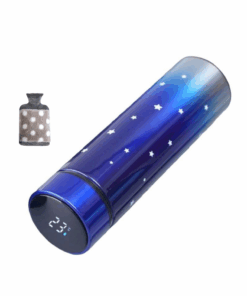 Smart Temperature Display Stainless Steel Thermos Flask - Blue