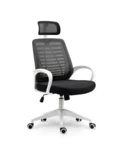 Smartbuy Neo Office Chair with Headrest Black & White