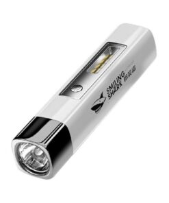 Smiling Shark 2-in-1 Torch 4-Core USB Rechargeable Flashlight LED Torch - 867 - Silver