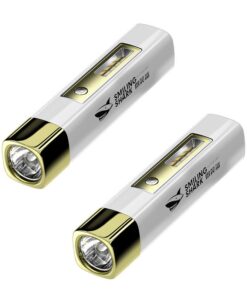 Smiling Shark 2Pack 4-Core 2 In1 USB Rechargeable Flashlight LED Torch-867 - Gold
