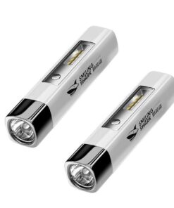 Smiling Shark 2Pack 4-Core 2 In1 USB Rechargeable Flashlight LED Torch-867 - Silver