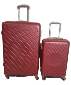 Smte - 2 Piece Hard Outer Shell Luggage Set Premium ZT - Red