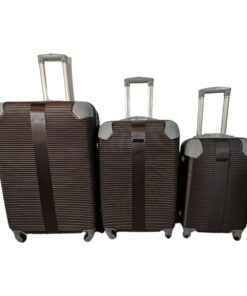 Smte - 3 Piece Hard Outer Shell Luggage Set-Brown