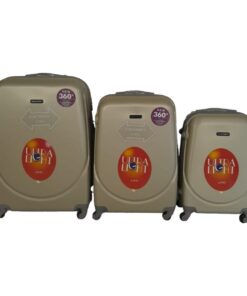 SMTE- 360 Lightweight Quad Wheel Quality Travel Ware-3 Piece Luggage Set - White