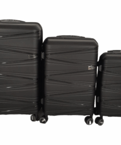 SMTE- Acesa Hard Shell Elite UBS Suitcase Set 3 Piece - Black