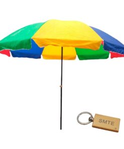 SMTE- Beach Umbrella 240 cm -Colorful + SMTE Keychain