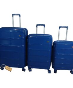 Smte - Elite New Dec Hard Outer Shell Luggage With Smte Bag Tag - 3 Piece - Ocean Blue