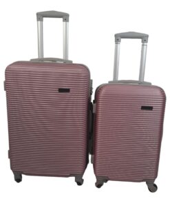 Smte Hard Outer Shell Luggage - 2 Piece - Pink