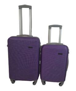 Smte Hard Outer Shell Luggage - 2 Piece - Purple