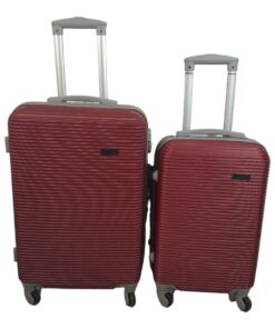 Smte Hard Outer Shell Luggage - 2 Piece - Red