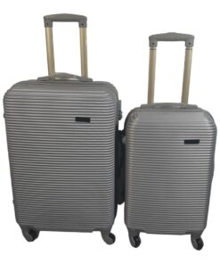 Smte Hard Outer Shell Luggage - 2 Piece - Silver