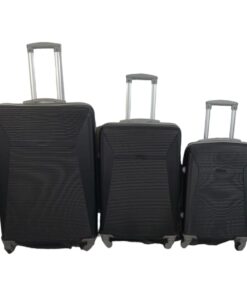 Smte Hard Outer Shell Luggage - 3 Piece - Black