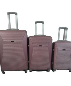 Smte Hard Outer Shell Luggage - 3 Piece - Pink