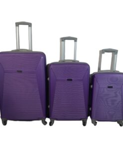 Smte Hard Outer Shell Luggage - 3 Piece - Purple