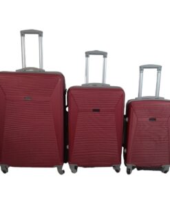 Smte Hard Outer Shell Luggage - 3 Piece - Red