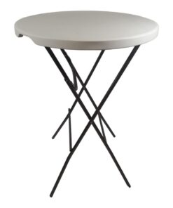 SMTE - High 110cm x 80cm Round Bi-Fold Plastic Event Folding Table -F21