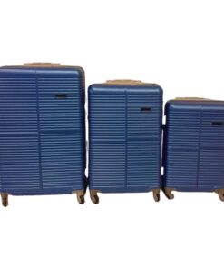 SMTE - Quad Wheel Quality Travel Ware - 3 Piece Luggage Set - DX06 - Navy Blue
