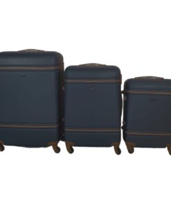 SMTE- Quad Wheel Quality Travel Ware -3 Piece Luggage Set-NX0 - Blue