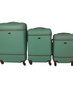 SMTE- Quad Wheel Quality Travel Ware -3 Piece Luggage Set-NX0 - Green
