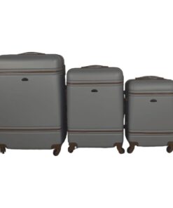 SMTE- Quad Wheel Quality Travel Ware -3 Piece Luggage Set-NX0 - Grey