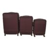 SMTE- Quad Wheel Quality Travel Ware -3 Piece Luggage Set-NX0 - Purple