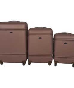 SMTE- Quad Wheel Quality Travel Ware -3 Piece Luggage Set-NX0 - Rosegold