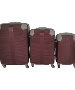 SMTE- Quad Wheel Quality Travel Ware-3 Piece luggage Set - Protected - Brown