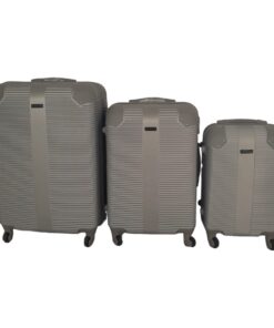SMTE- Quad Wheel Quality Travel Ware-3 Piece luggage Set - Protected - Grey