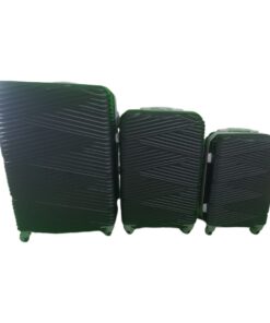 SMTE - Quad Wheel Quality Travel Ware - 3 Piece Luggage Set - S-7-W - Black