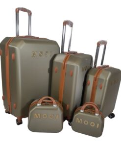 SMTE-Quality Luggage Suitcase Hardshell Mooistar 5 Piece - Gold