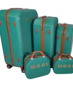 SMTE-Quality Luggage Suitcase Hardshell Mooistar 5 Piece - Green