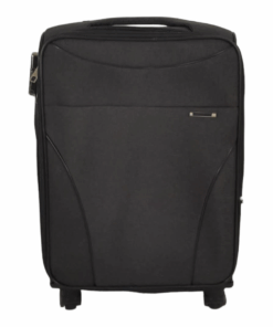 SMTE- Quality Trolley 1 PIece Fabric Travel Luggage Spinner Suitcase Set - 65 cm