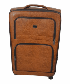 SMTE-Quality Trolley Piece Leather Travel Luggage Spinner Suitcase Set - 75 cm