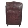 SMTE - Stylish Luggage Bag Set of 1 PU Leather Travel Suitcase - Red Brown - 65 cm
