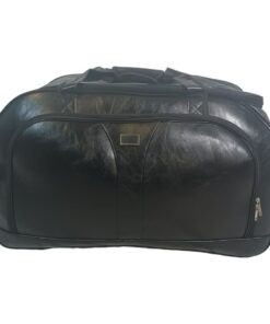 SMTE Travel Duffel Bag PU Leather Overnight Weekender Bag
