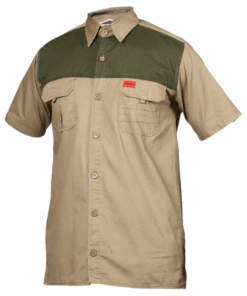 Sniper Africa Adventure Colour Block Khaki Short Sleeve Shirt - 5XL