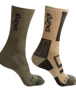 Sniper Africa Unisex Hiking Socks Combo - Olive and Khaki - Size: 9-12