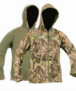 Sniper Africa Unisex Softshell Reversible Hoody - Olive & 3D Camo  - L